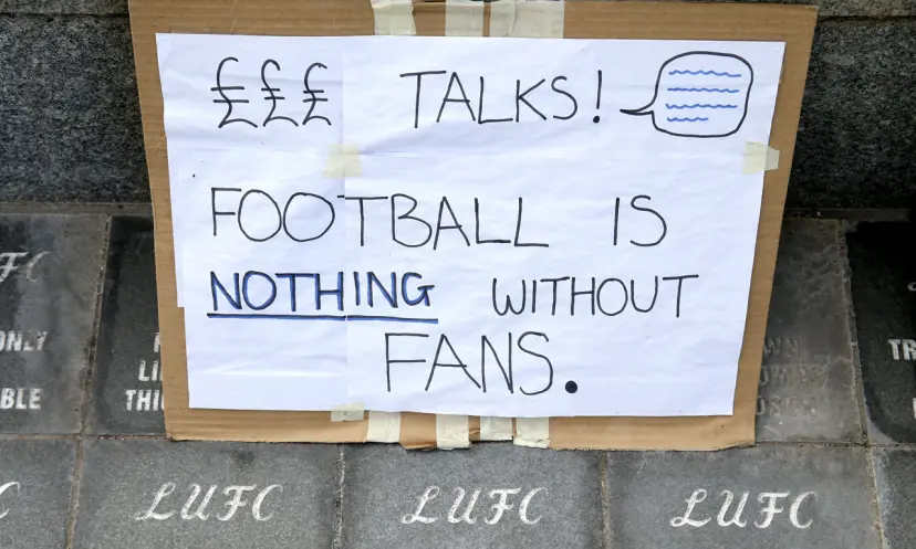 European Super League protest, Elland Road